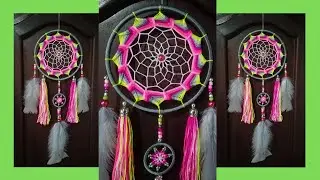 Genial idea de un SUPER ATRAPASUEÑOS tipo mandala con mostacilla en colgantes