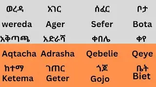 አማርኛ በእንግሊዝኛ ትምህርት 