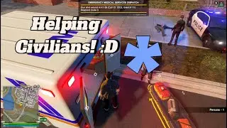 🚑| Flashing Lights: Playing as EMS and treating a gunshot wound!