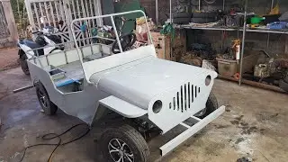 HOW TO MAKE A JEEP CAR WITH BIKES ENGINE 110CC PART 3