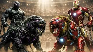 Legendary Venom Tiger 🆚 Savage Iron Man Lion 🦁  Epic Arena Showdown  Guess Who Will Win