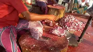 Left Handed Butcher Meat Cutting Amazing Way// Butcher Meat Cutting Asian skill/ How to Butcher Meat