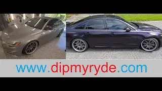 INSANE custom black to purple colorshift plastidip on twin turbo V8 Audi S6