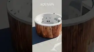 Jacuzzis con fald&oacute;n de madera teca a control desde app - Aquaspa 56 4364 1055