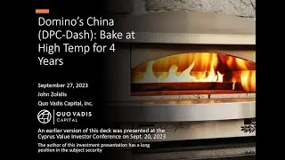 Domino's Pizza China (DPC Dash) Investment Idea Presentation from Cyprus Value Investor Conference