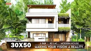 30x50 Modern House Design 3D | 1500 Sqft | Blueprint Studio