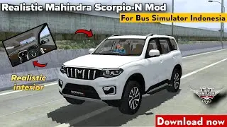 Realistic Mahindra Scorpio-N Mod for Bus Simulator Indonesia. Download now 