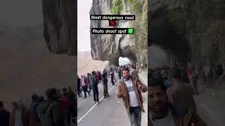 Most dangerous rode become photo shoot spot ￼kinnaur gate #trending #travel #mountains #love