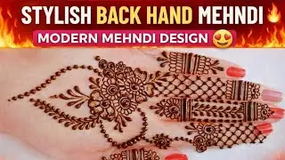 Very simple and unique style mehndi design for back hand🔥|new mehndi design#mehndi@ashumehndiart-u5t