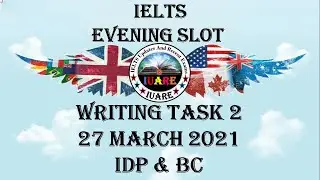 27 March 2021 IELTS / Writing Task 2 / Academic / Evening Slot / Exam Review / INDIA