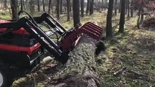 #Kubota front loader in forest/#Kubota v lese