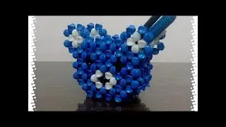 طريقة مقلمة دبدوب بالخرز _ حسين دياب | Bear Pencil case tutorial with beads _ Hussein Diab