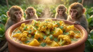 Spicy Cauliflower & Potato Curry! 🍛 Amazing Village Aloo Gobi Recipe