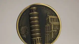 2022 Cook Islands 1 Ounce Leaning Tower of Pisa Ultra High Relief Gold Coin