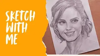 Drawing Emma Watson with Just a Pencil ✏️ | Timelapse Portrait Art
