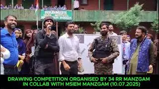 Drawing competition organised by 34-RR Manzgam Cob in collaboration with MSIEM MANZGAM..