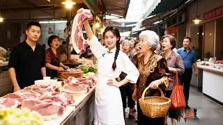 農村女孩菜市場幫老奶奶搶了半塊豬肉，老奶奶為了報恩直接將自己的總裁孫子送給她，婚後總裁把她當成小公主寵！#短劇 #短劇推薦 #drama #愛情 #甜寵 #逆襲