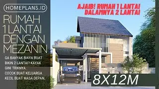 Want a 2-story house but only want to pay for one floor? You can... there's a trick - 8x12m plot ...