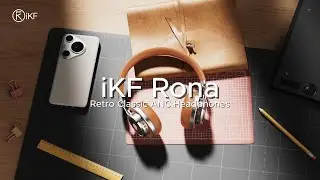 iKF Rona Retro Classic Active Noise Cancelling Wireless Headphones