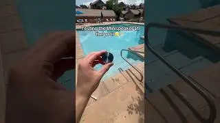 I turned my swimming pool into a speaker!? 🤯 #portablespeaker #bluetooth #rap