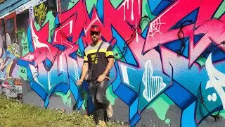 GRAFFITI - Dems and Tom paint Trellick Tower London