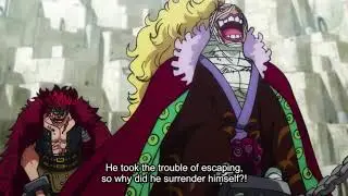 Captan Eustass Kid asks why killer is laughing | Luffy wants to continue sumo matches
