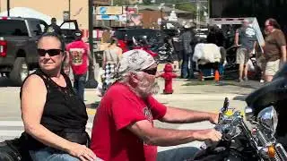 Very busy around the Gas Monkey Bar and Grill in Sturgis. Sturgis 2024