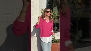 Breast Cancer Awareness Month Sweater! #breastcancerawareness #fashionover50 #howtostyle