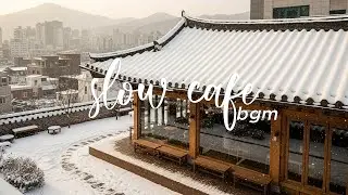 Traditional Korean Pavilion in Heavy Snow | Calm Winter Escape Slow Cafe