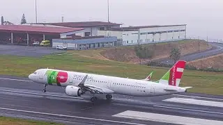 2X BOUNCING LANDINGS On WET Runway at Madeira Airport