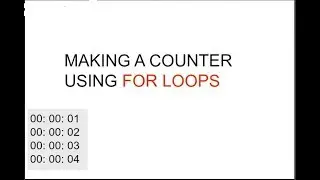C Program 01: Making a counter using nested for loop