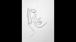 How to draw the face with one line