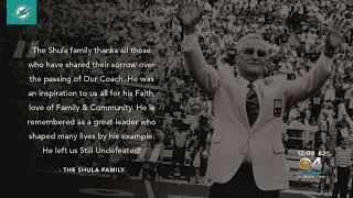 Funeral Arrangements Made For Legendary Miami Dolphins Coach Don Shula