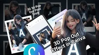 3D Pop Out Effect for Instagram Using Canva | Photo Pop Out Design Tutorial 2025