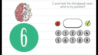 Brain Test Level 6 I overtook the 2nd placed racer, what is my position Answer