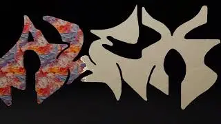 3D graffiti effect animation