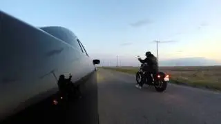 2012 Charger Srt8 vs 2015 Harley Dyna Street Bob Stage 1