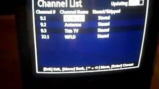 Test coat hanger UHF DTV channel scan pouring rain