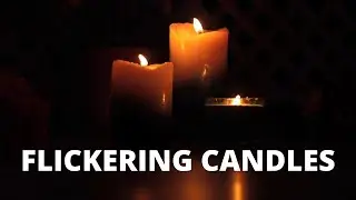 Flickering Candles Burning - 12 Hours (Video)