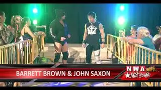 Barrett Brown& John Saxon vs Apoc & Tim Storm NWA Mid South