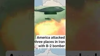America attacked three places in Iran with #B-2  bomber #shorts #shortsfeed #shortvideo #ytshorts