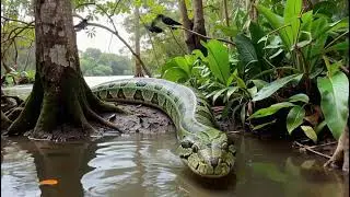 Green anaconda the largest snake #snake #wildlife 