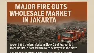 Massive Fire Destroys 350 Stalls at Jakarta&rsquo;s Kramat Jati Main Market