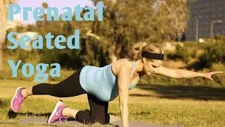 10 Minute Prenatal Seated Yoga Stretch for 1st, 2nd, or 3rd Trimester