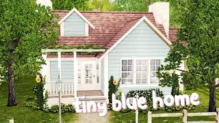 tiny blue home // the sims 3 speed build