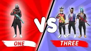 1 vs 3 Challenge Custom Room.Free Fire. Highlights.