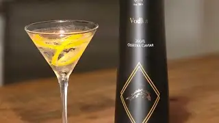 Vodka Martini on Queen's Caviar vodka