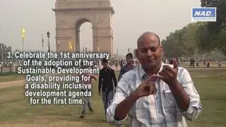 NAD India News:- World Disabled Day 2016 at India Gate, New Delhi on 3rd December, 2016