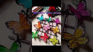 Butterfly wall hanging craft 😍#diy #shorts #wallhanging #butterfly #love #youtubeshorts