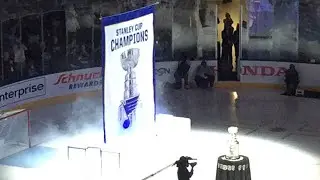 the St. Louis Blues Raise the Stanley Cup Banner!
